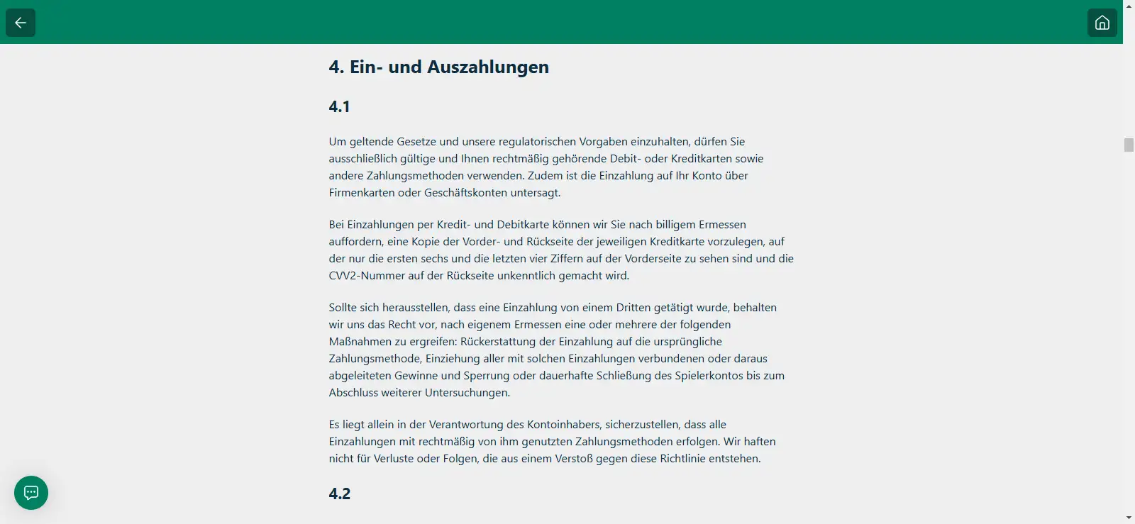 Einzahlungsmethoden von BoaBet